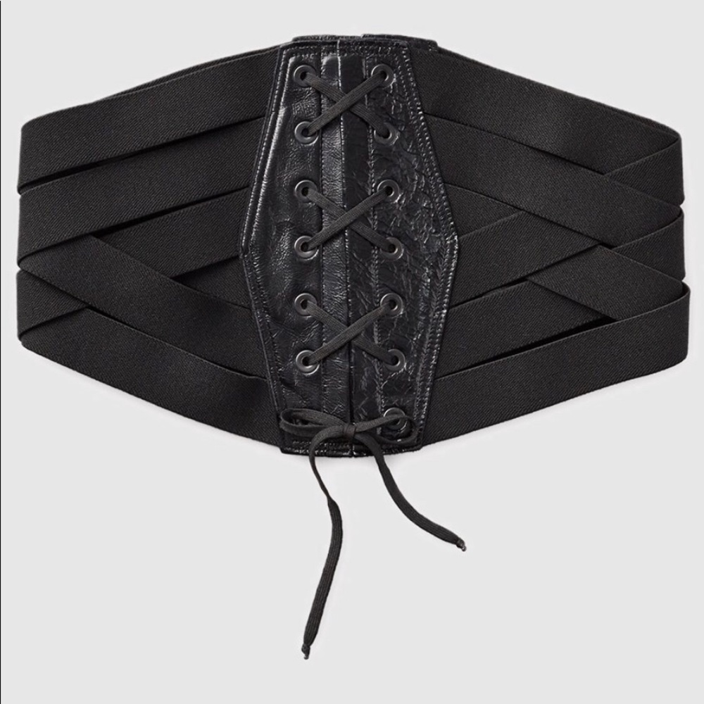 Kiki De Montparnasse Black Leather & Corset Belt